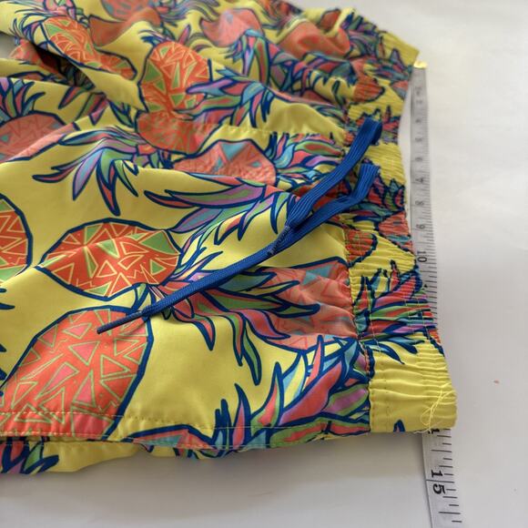 Tipsy Elves Swim Trunks Mens Medium Pineapple All Over Print Beachy Preppy READ - Picture 8 of 9